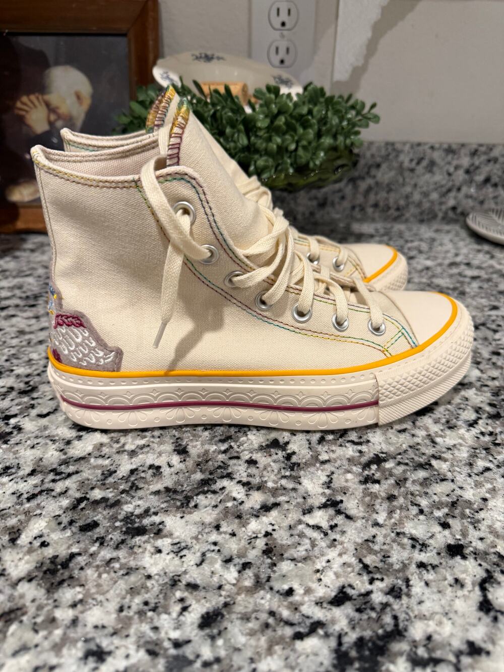 Converse All Star Lift Platform Dia de Muertos High Top Women's Size 7